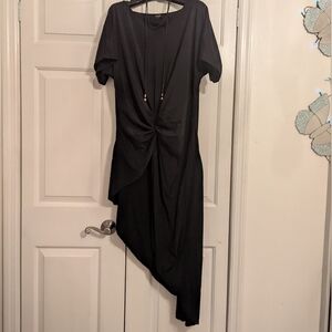 Elegant Black Asymmetrical Blouse